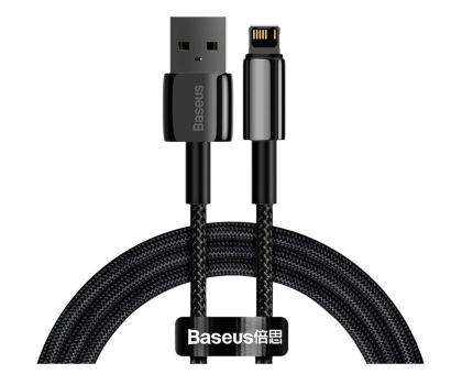 Kabel Baseus Tungsten kabel USB - Lightning 2,4 A 1 m czarny CALWJ-01